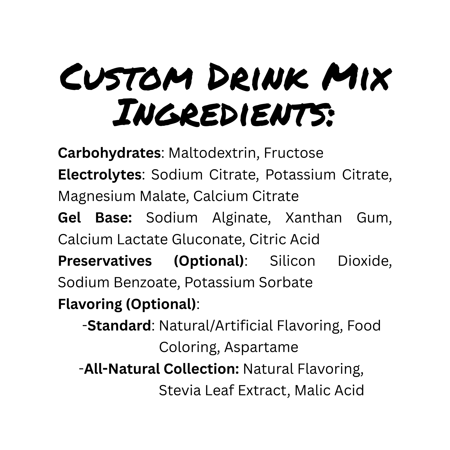 Custom Drink Mix (1kg)